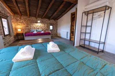 Cama o camas de una habitación en Mas de Pascual