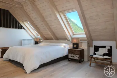 Cama o camas de una habitación en Restanca de Alma de Nieve