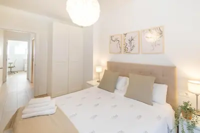 Cama o camas de una habitación en Acogedor apartamento loft a 15 minutos del centro