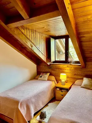 Cama o camas de una habitación en El Mirador d'Olp