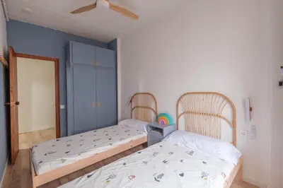 Cama o camas de una habitación en Casa Queral Xerta