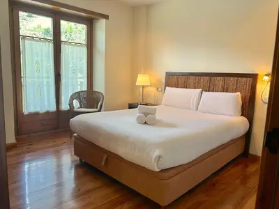 Cama o camas de una habitación en Apartament lluminós de muntanya by RURAL D'ÀNEU