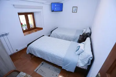 Cama o camas de una habitación en La casita de Elizabeth