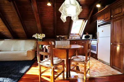 Una cocina o zona de cocina en Apartamento a 5 minutos de pistas y con vistas panorámicas