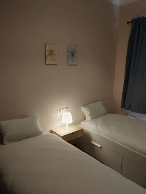 Cama o camas de una habitación en Amplio piso en casa histórica en primera planta