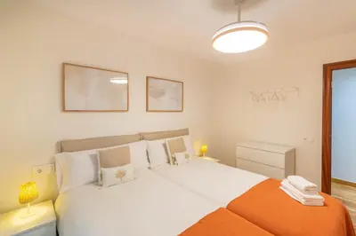 Cama o camas de una habitación en Acogedor apartamento en el corazón de Estella