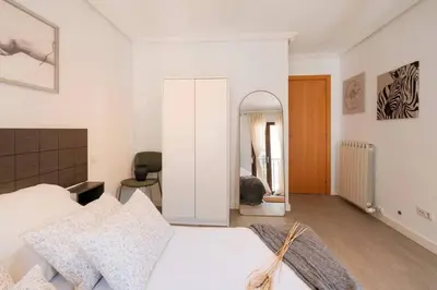 Cama o camas de una habitación en Ático Cierzo | Nuevo Duplex Terraza | WiFi | 1 BR