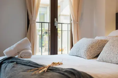 Cama o camas de una habitación en Ático Cierzo | Nuevo Duplex Terraza | WiFi | 1 BR