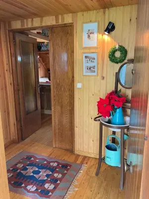 Una cocina o zona de cocina en La casita de madera