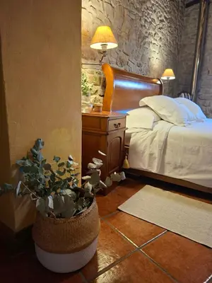 Cama o camas de una habitación en Casa Rural Arco Navarra