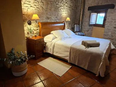 Cama o camas de una habitación en Casa Rural Arco Navarra