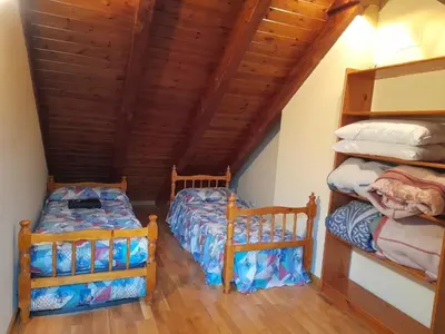 Cama o camas de una habitación en Vistas espectaculares -Triplex acogedor bien equipado - Erta 7