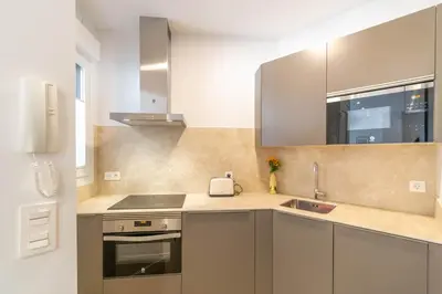 Una cocina o zona de cocina en Acogedor Loft a 15 minutos del centro de Pamplona