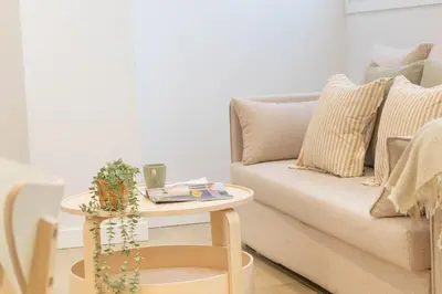 Zona de estar de Acogedor Loft a 15 minutos del centro de Pamplona