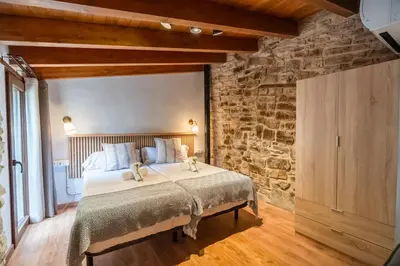 Cama o camas de una habitación en La Caseta de Freixenet Encanto rural y natural