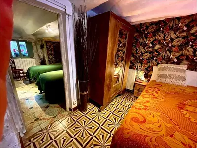 Cama o camas de una habitación en Riojania La Posada