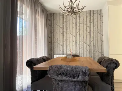 Zona de estar de Villa Aneto - Confort moderno en el corazón de Benasque