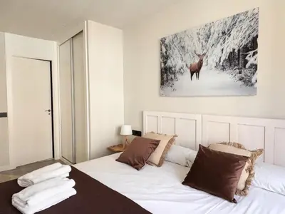 Cama o camas de una habitación en Villa Aneto - Confort moderno en el corazón de Benasque