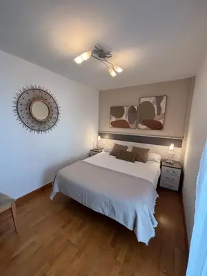 Cama o camas de una habitación en Apartamento Baztan Berri