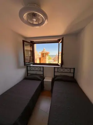 Cama o camas de una habitación en Apartamento Pasarelas Ventanal