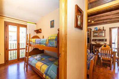 Cama o camas de una habitación en Apartamento Gabacha. Bisaurri