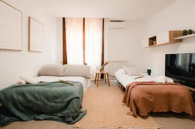 Cama o camas de una habitación en Casa Augusta | Renovada | Centro Histórico | 5 Pax