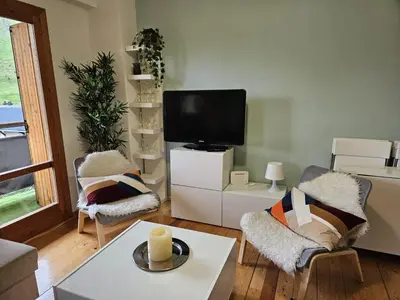 Una televisión o centro de entretenimiento en Candanchu Maitea