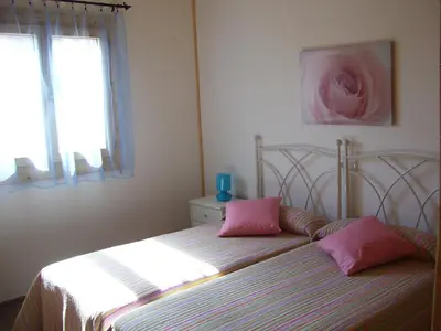 Cama o camas de una habitación en Vivienda de uso turístico Fuente Vilda VT-LR 0033