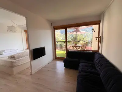 Zona de estar de Las casitas de mache - IXEIA