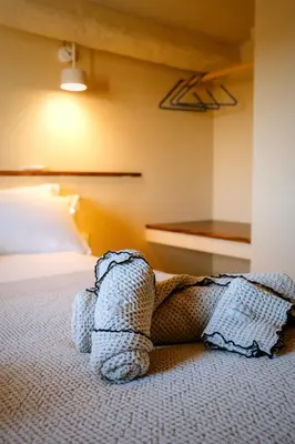 Cama o camas de una habitación en Hotel Boutique CaLagneta - Art i Vi