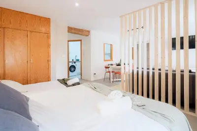 Cama o camas de una habitación en Loft Loarre | Estudio Premium Renovado | 5 Pax
