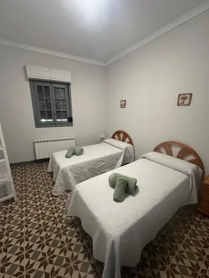 Cama o camas de una habitación en La Huerta Corella