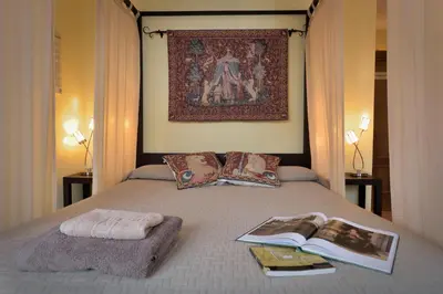 Cama o camas de una habitación en Ruta del Tiempo