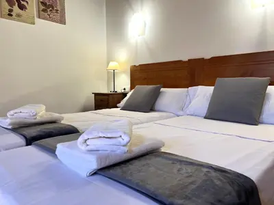 Cama o camas de una habitación en Apartaments Casa Sastressa - L'Amfitriona