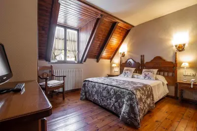 Cama o camas de una habitación en Hotel Fonfreda