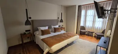 Cama o camas de una habitación en Hotel Fonfreda