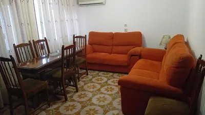 Zona de estar de central apartment in Caspe
