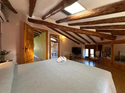 Cama o camas de una habitación en Entrefrutales