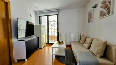 Zona de estar de Discover Tarazona from This Central & Peaceful Flat