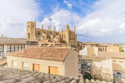Vista general de Huesca o vista desde el apartamento