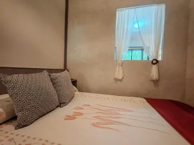 Cama o camas de una habitación en Tu refugio cómodo y con piscina - Herbasabina 2
