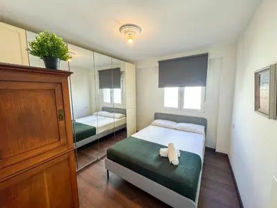 Cama o camas de una habitación en Best Views to El Pilar- Turistea