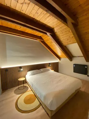 Cama o camas de una habitación en Barruera DÚPLEX