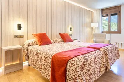 Cama o camas de una habitación en Hotel Eth Solan & SPA
