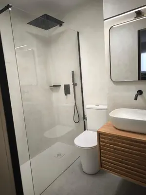 Un baño de Apartamentos Crispin Samantha