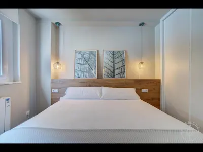 Cama o camas de una habitación en CABANA de Alma de Nieve