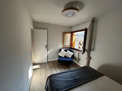 Cama o camas de una habitación en Refugio en el Pirineo Aventura y Naturaleza