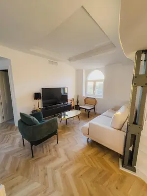 Zona de estar de Apartamento Casa la Rubia Jaca