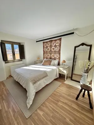 Cama o camas de una habitación en Casa Medieval en el Centro de Montblanc