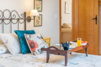 Cama o camas de una habitación en Acogedores apartamentos a 10 minutos de Pamplona
